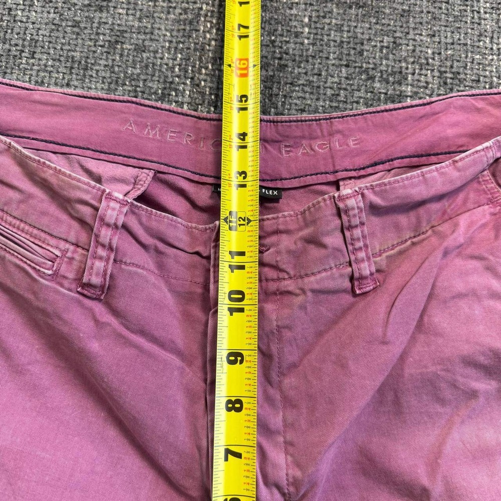 American Eagle Chino Shorts Mens 34 Mauve Pink Next Level Flex Stretch Casual - Picture 6 of 12